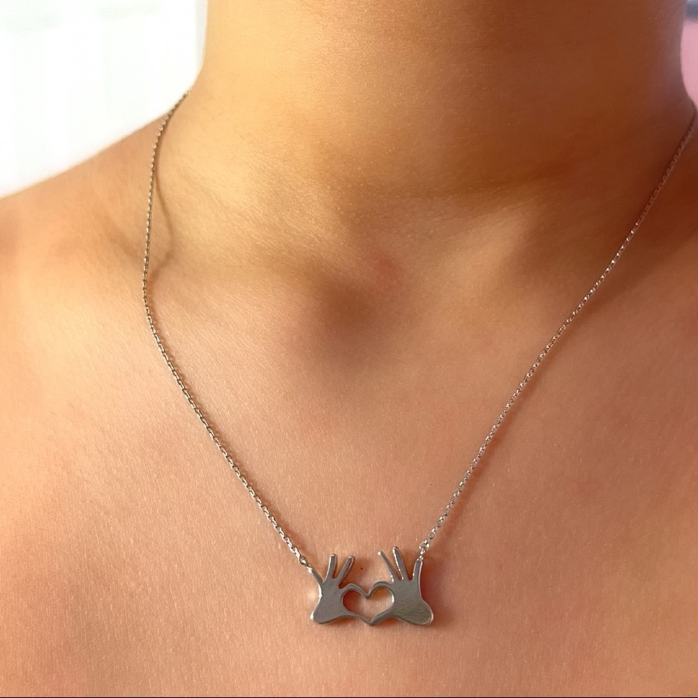 Hand Heart Gold Dipped Necklace